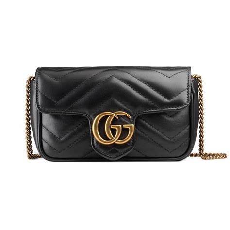 gucci mini swing bag|GG Emblem super mini bag in black leather .